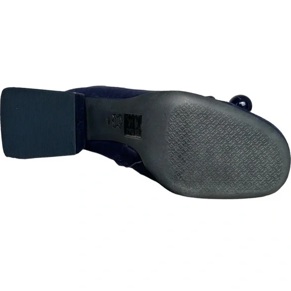 Tory Burch Boots Addison 95 MM Lancaster Suede Royal Navy Blue Size 9 M Medium - Picture 13 of 17